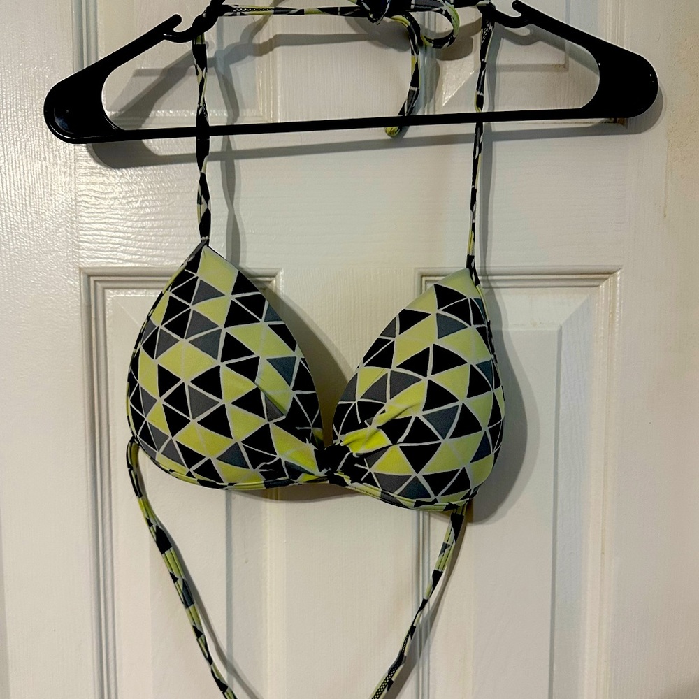 Green/Black/Grey patterned bikini